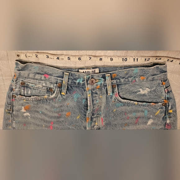 💜AGOLDE  Los Angeles Premuim Shorts Size 26 Cut Off Distressed Light Wash 🩷 - Picture 6 of 6